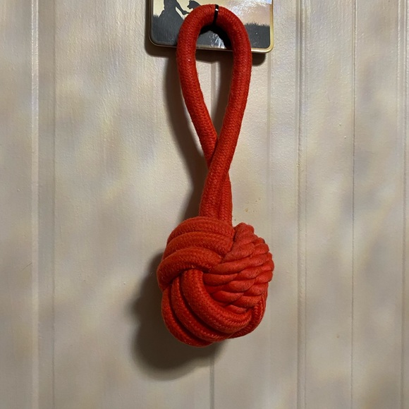 Dog Whisperer ~ Red Rope Ball Tug ~ Chicken Scented ~  Dog Toy - Picture 7 of 9